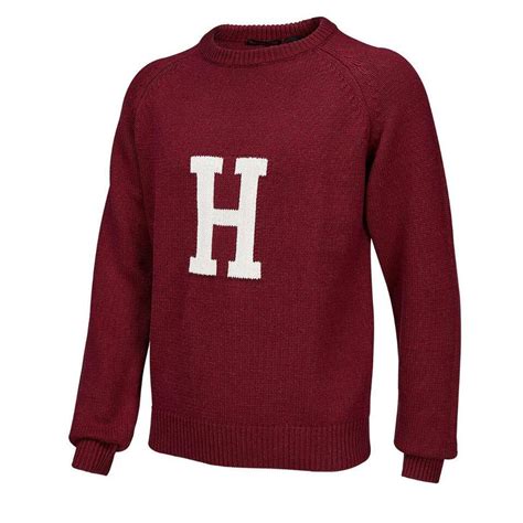 Harvard Traditional Cotton Intarsia H Sweater Harvard The Coop