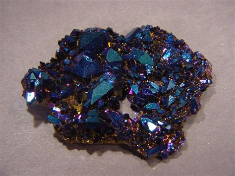 Cobalt Aura Quartz Aura Quartz Clear Quartz Metallic Blue Rocks And