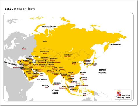 mapa político de asia mapa de países y capitales de asia jcyl mapas interactivos