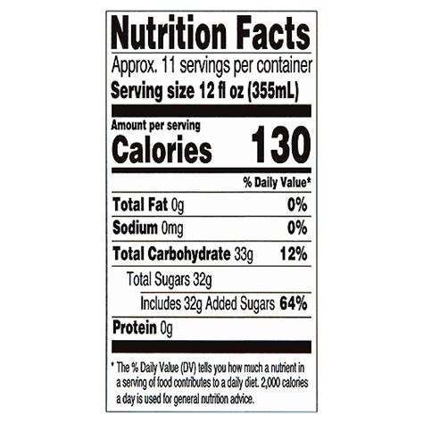 Arizona Sweet Tea Can Nutrition Facts Blog Dandk