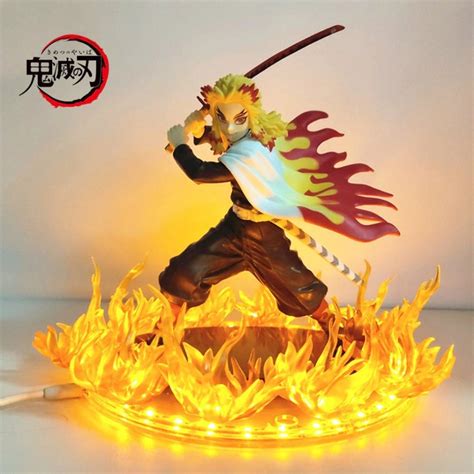 Demon Slayer Rengoku Kyoujurou Fire Led Lamp Action Figures Etsy Uk