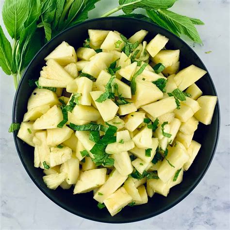 Fresh Pineapple And Mint Salad Salads With Anastasia