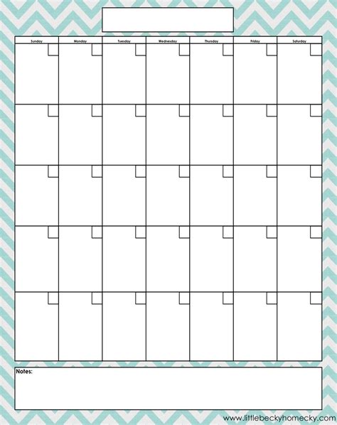 Free Printable Blank Monthly Calendar Calendar Template Printable