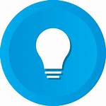 Icon Idea Bulb Solution Bright Lightbulb Circle