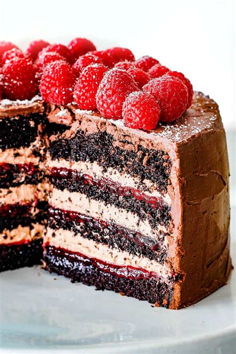 Chocolate Raspberry Cake With Raspberry Jam Chocolate