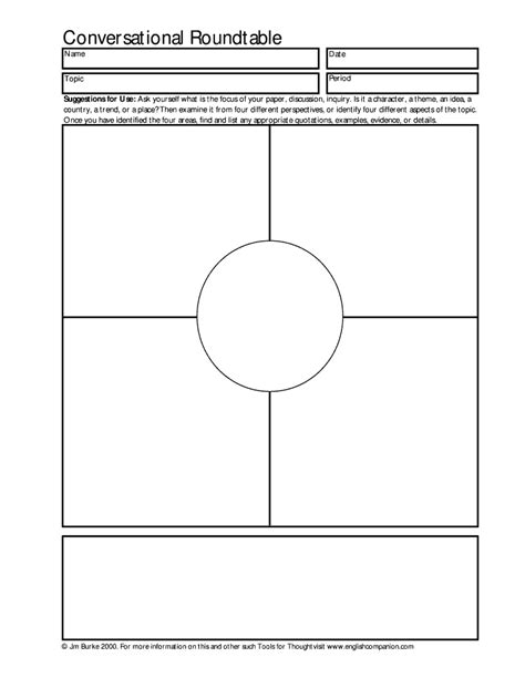 Conversation Roundtable Template 2020 2022 Fill And Sign Printable