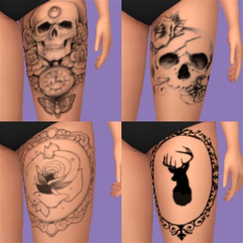 Pin By Skyee I On Sims 4 Cc Follower T Tattoos Thigh Tattoo