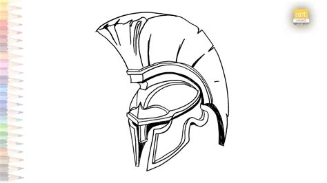 Spartan Roman Greek Trojan Gladiator Helmet Drawing How To Draw