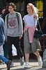 Elle Fanning out with her co-star Timothee Chalamet in downtown ...