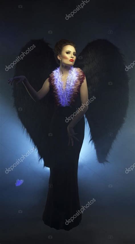 Studio Photo Of Beautiful Succubus With Wings Stock Photo Wisky