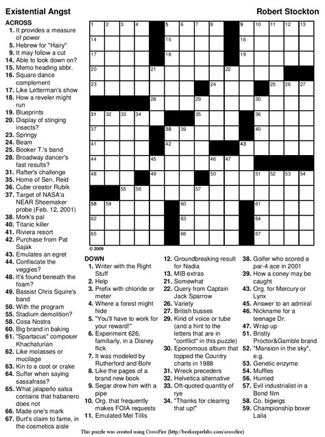 Enjoy these free easy printable crossword puzzles. Beekeeper Crosswords » Blog Archive » Puzzle #97 ...