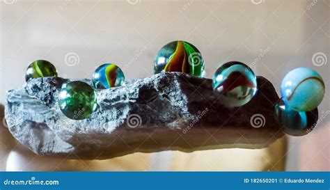 Colored Clear Glass Marbles Stock Image Image Of Glass Life 182650201