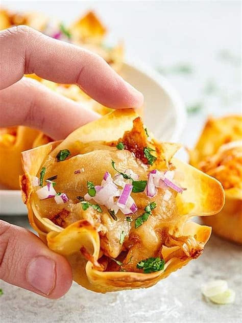 Top with some of the cabbage. Chicken Wonton Cups - Dan330