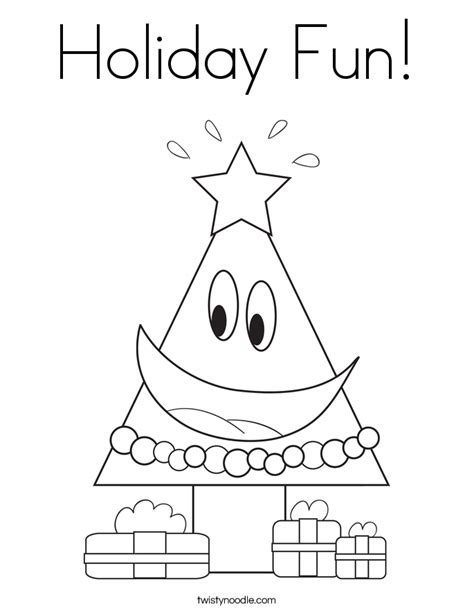 Mandalayvillage Holiday Fun Coloring Page Twisty Noodle