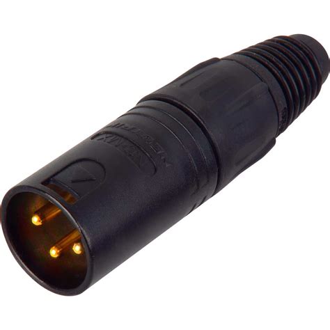 Neutrik Nc3mx B 3 Pin Male Xlr Connector Cable End Black And Gold