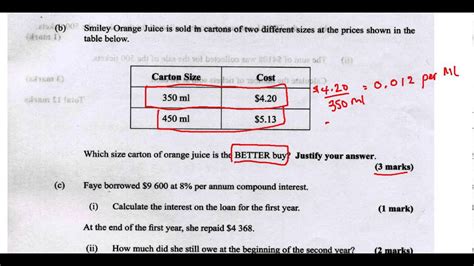 Csec Cxc Maths Past Paper 2 Question 1b May 2013 Exam Solutions Act