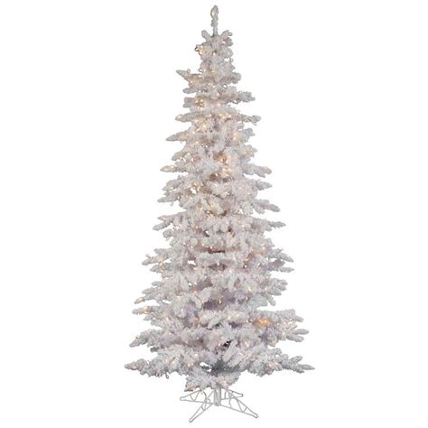 Shop Online For This Stylish 65 Foot Flocked White Spruce Artificial