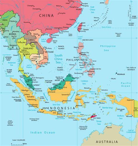 Map Of Southeast Asia Indonesia Malaysia Thailand Asia Map South