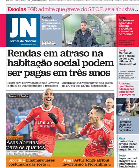 Capa Jornal De Notícias 16 Fevereiro 2023 Capasjornaispt
