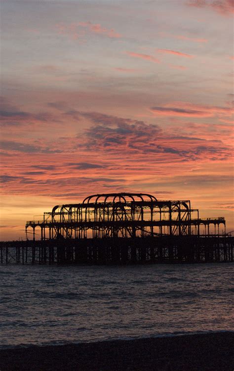 West Pier Sunset Brighton Brighton Photography Brighton England