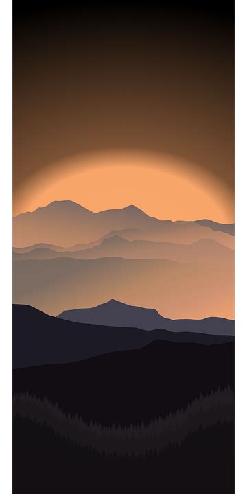 Download Mountains Sunset Beautiful Wallpaper Royalty Free Vector