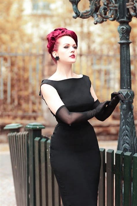 50s Jazmin Pencil Dress In Black