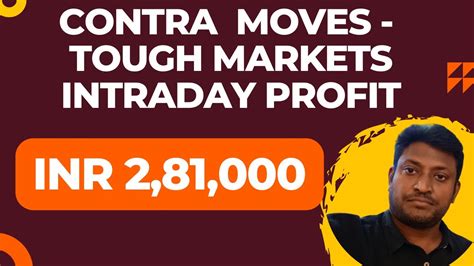 Tough Market And Contra Moves Intraday Profit 281 Lakhs Youtube