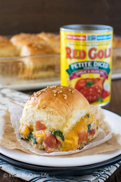 Cheesy Chicken Sliders Filling Rolls With An Easy Chicken Mixture