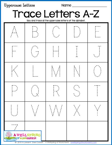 Printable Alphabet Trace Worksheets