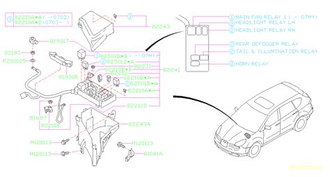 Subarulegacy 2006 fuse box diagram auto genius. 82211AG150 - Fusible Link SBF 80A - Genuine Subaru Part