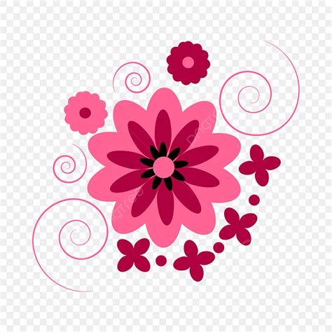 Floral Element Vector Art Png Floral Pink Clipart Png Vector Element