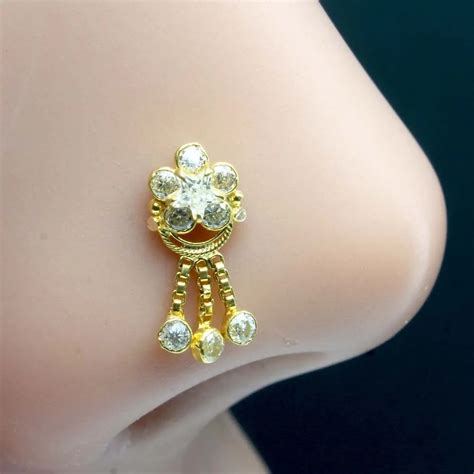 Top 150 Real Gold Indian Nose Rings Super Hot Vn