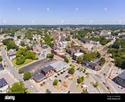 Woonsocket Main Street Historic District aerial view in downtown ...