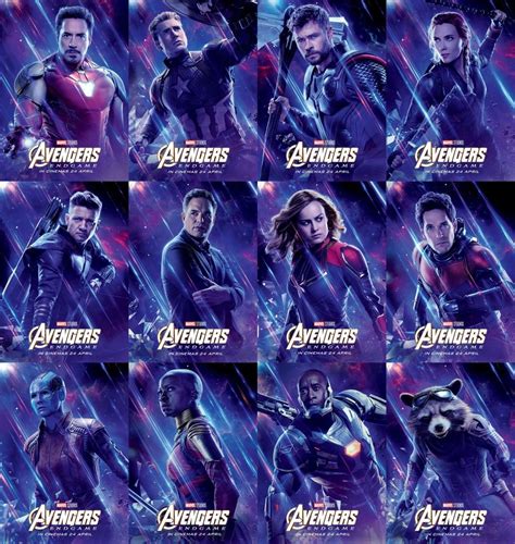All Avengers Endgame Character Posters Humera Avalos