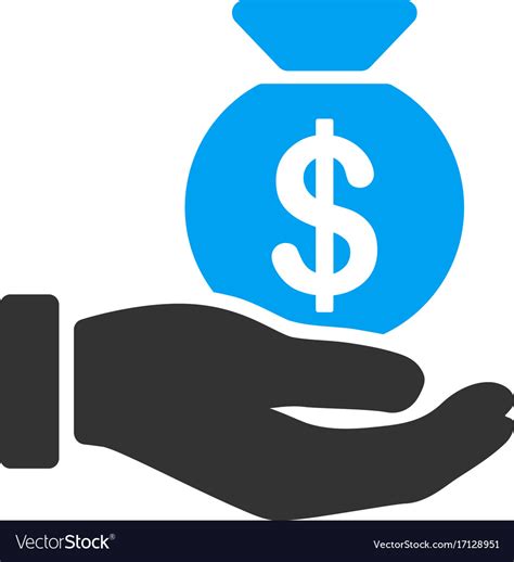 Invest hand flat icon Royalty Free Vector Image