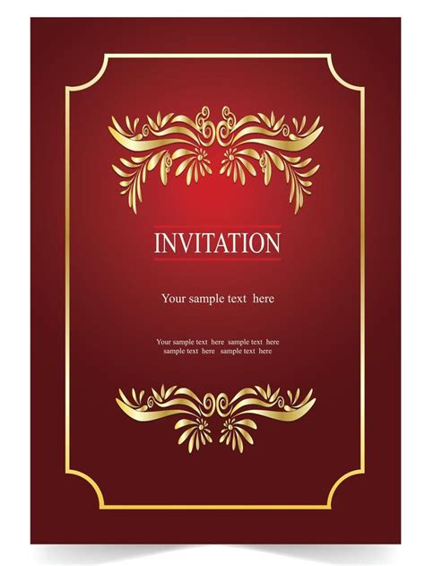 red wedding card bday party invitations invitation card