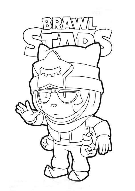 The outer, heavy outline makes it perfect to use as a coloring page. Brawler Kleurplaat Brawl Stars 8 Bit