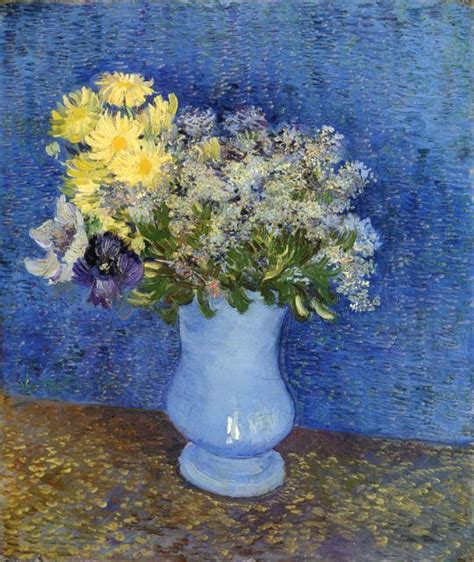 Maybe you would like to learn more about one of these? Bouquet of Flowers in a Blue Vase - Vincent van Gogh (1887 ...