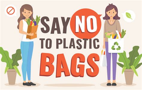 Say No To Plastic Bag Campaign 2889414 Vector Art At Vecteezy