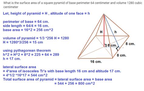 How To Find The Perimeter Of A Square Pyramid