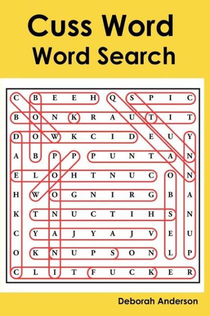 Cuss Word Word Search Nsfw Swear Word Word Search 50