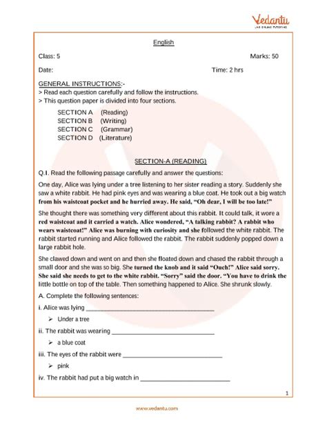 The letter should start with an introductory line or two, introducing the general topic of the letter, e.g. CBSE Sample Paper for Class 5 English with Solutions - Mock Paper-1