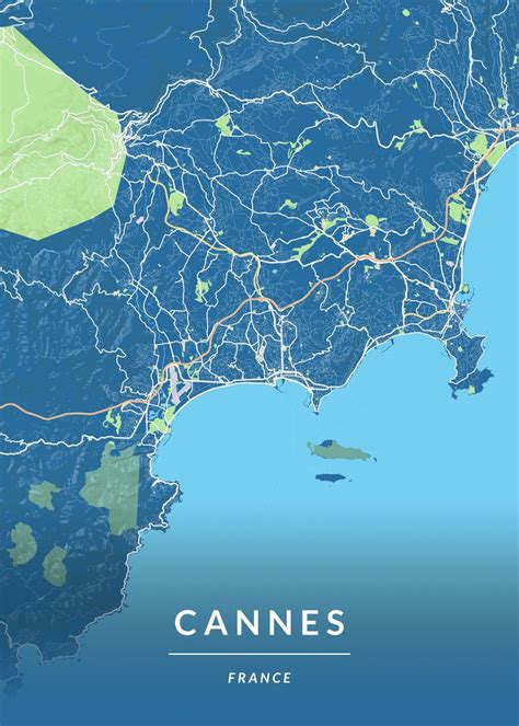 Cannes France Poster By Mappamaps Displate