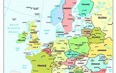 A Map Of Europe With Capitals