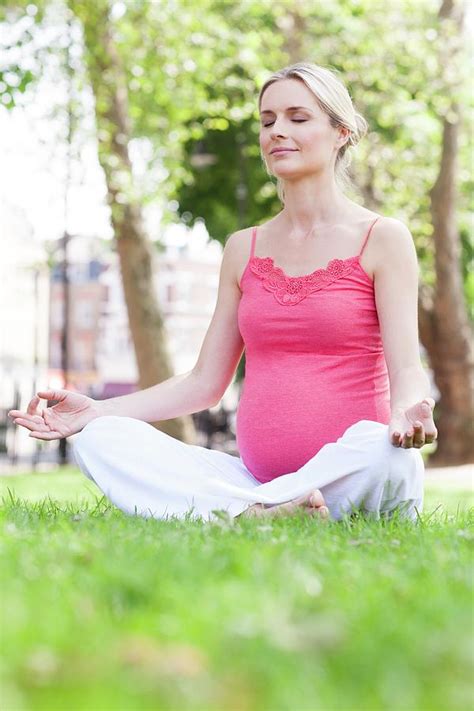 Pregnant Woman Meditating Photograph By Ian Hooton Science Photo