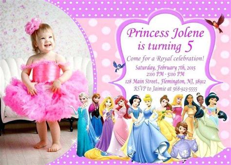 Get 22 Princess Invitation Card Design For 7th Birthday Girl World