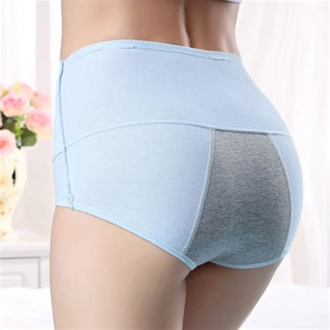 cotton high waist period underwear postpartum leakproof sanitary panties for women us eu sizing