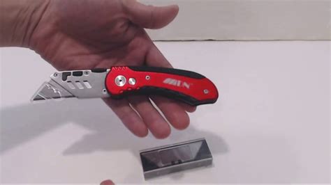Foldable Box Cutter Utility Pocket Knife Review Youtube