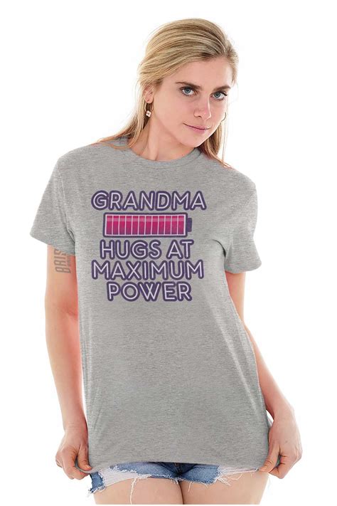 Grandma Hugs Cute Gigi Nana Gram Womens Graphic T Shirt Tees Brisco