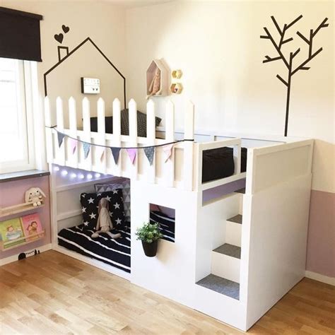 You can paint and stencil it just like your kids. mommo design: IKEA KURA HACKS | Kinder zimmer ...